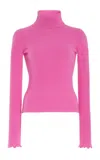 Ulla Johnson Annika Ribbed-knit Cashmere Top In Multi