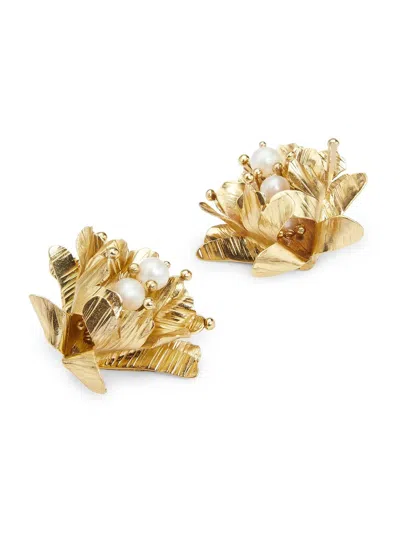 Ulla Johnson Women's Asha Pearl Stud Earrings In Gold