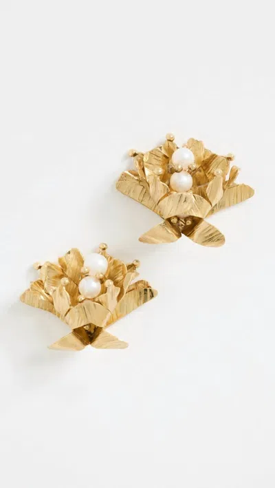 Ulla Johnson Women's Asha Stud Earrings In Pearl In Gold