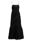 Ulla Johnson Augustina Cami Long Trumpet Dress In Noir In Black