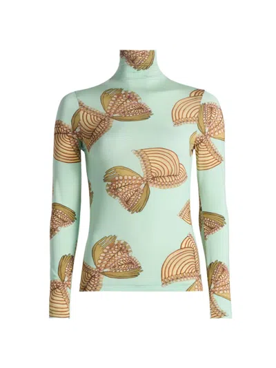 Ulla Johnson Women's Aurelia Stretch-knit Turtleneck Top