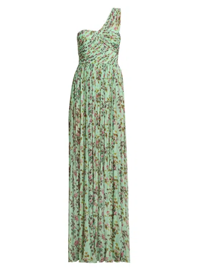 Ulla Johnson Women's Aureline Floral Silk One-shoulder Gown