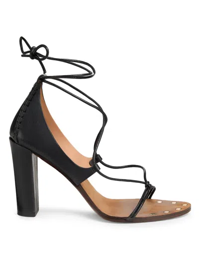 Ulla Johnson Women's Aves Bare Leather Sandals In Black
