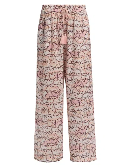 Ulla Johnson Women's Azra Cotton Cover-up Pants In Purple