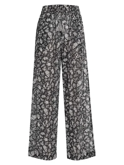 Ulla Johnson Women's Azra Floral Wide-leg Pants In Purple