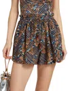 Ulla Johnson Bijou Tie Dye Beach Shorts In Black
