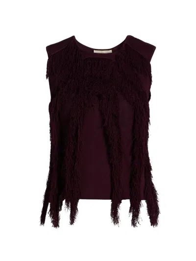 Ulla Johnson Women's Bonnie Fringed Sleeveless Top In Brown