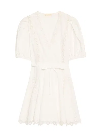 Ulla Johnson Women's Camila Lace-trim Cotton A-line Minidress In White
