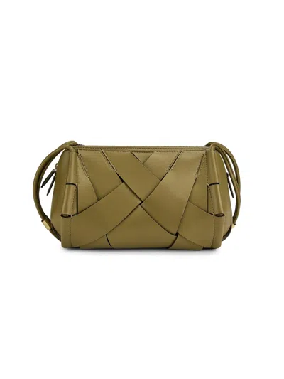 Ulla Johnson Charlotte Woven Leather Camera Bag In Brown