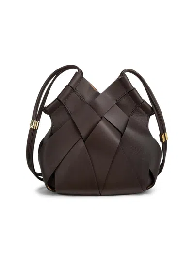 Ulla Johnson Women's Charlotte Woven Leather Crossbody Bag In Brown
