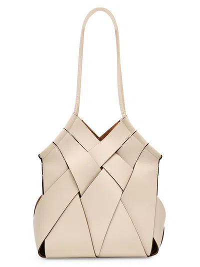 Ulla Johnson Women's Charlotte Woven Leather Tote Bag In White