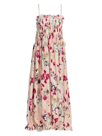 Ulla Johnson Women's Clove Ruffled Floral Silk Maxi Dress In Multi