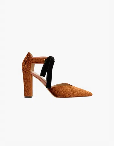 Ulla Johnson Women's Corinna Eyelet Detail High Heels In Sierra In Brown