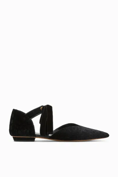 Ulla Johnson Women's Corinna Eyelet Flat In Noir In Black