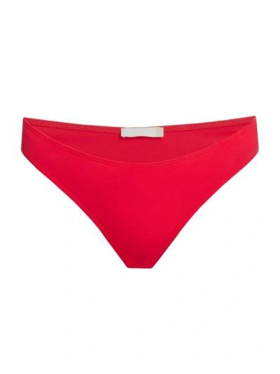 Ulla Johnson Women's Dani Low-waist Bikini Bottom In Scarlet