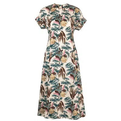 ULLA JOHNSON WOMEN DEVON FIT & FLARE COTTON MIDI DRESS WILDFLOWER