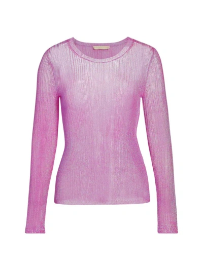 Ulla Johnson Women's Diana Rib-knit Long-sleeve Top In Pink Opal