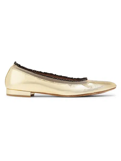 Ulla Johnson Women's Elise Ruffle Ballet Flats In Light Gold