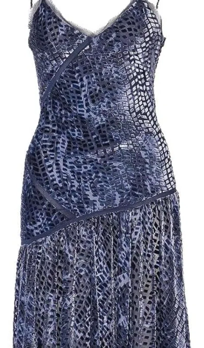 Ulla Johnson Women's Elodie Blue Marine Velvet Midi Dress