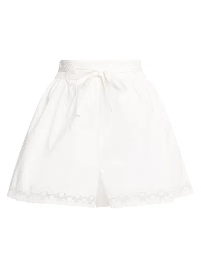 Ulla Johnson Women's Elowen Cotton Shorts In White