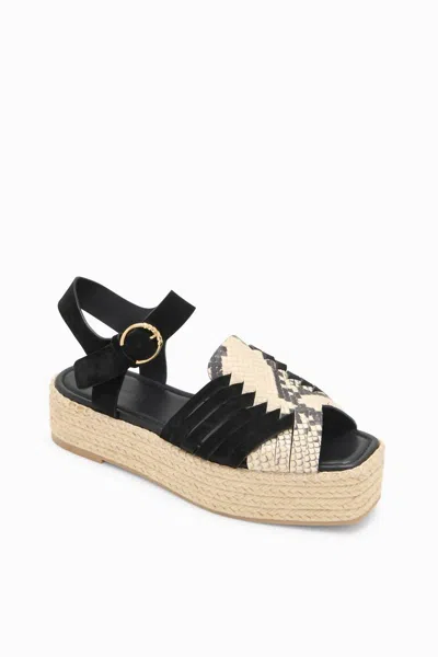 Ulla Johnson Women's Elsa Espadrille Sandal In Noir Python Colorblock In Multi