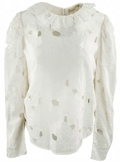Ulla Johnson Women's Enid Top In Chalk In White