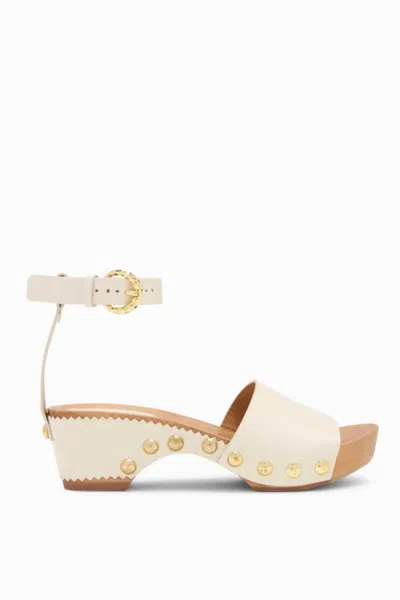 Ulla Johnson Women's Esti Studded Leather Clog Sandals In White