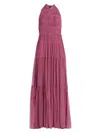 Ulla Johnson Women's Freesia Shirred Silk Chiffon Sleeveless Gown In Pink