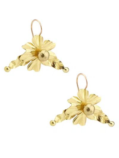 Ulla Johnson Women's Gaia Goldtone Flower Drop Earrings In Metallic