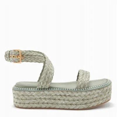Ulla Johnson Gemma Flatform Sandal In Malachite In Multi