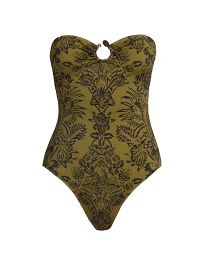 Ulla Johnson Women's Hydra Printed One-piece Swimsuit In Green