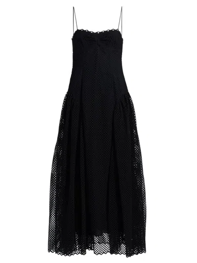 Ulla Johnson Women's Isotta Cotton Mesh Maxi Dress In Black