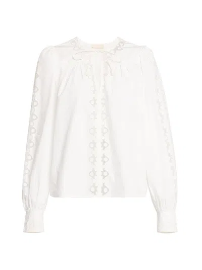 Ulla Johnson Women's Kady Long-sleeve Blouse In White