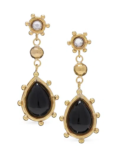 Ulla Johnson Women's Kaja Goldtone, Black Onyx & Glass Crystal Drop Earrings In Metallic