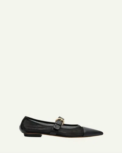 Ulla Johnson Women's Kiki Flat In Black Mesh