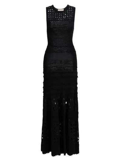 Ulla Johnson Women's Lakshmi Eyelet Maxi Dress In Black