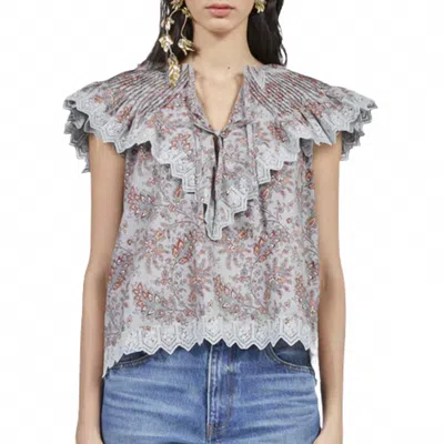 Ulla Johnson Women's Lea Top In Cornflower In Gray