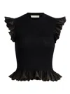 Ulla Johnson Leila Ruffled Top In Black