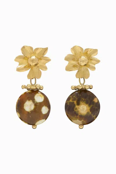 Ulla Johnson Women's Lilah Stone Drop Earrings In Jasper In Gold