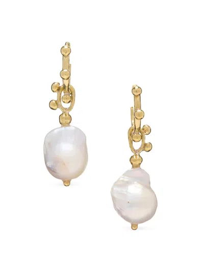 Ulla Johnson Women's Lilith Goldtone & Freshwater Pearl Drop Earrings In Neutral