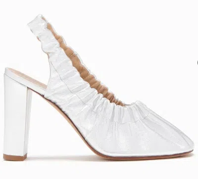 Ulla Johnson Women's Lucia Leather Ruched High Heeled Shoes In Silver