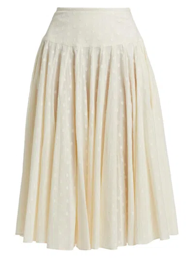 Ulla Johnson Women's Luisa A-line Midi-skirt In White
