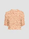 Ulla Johnson Mabel Silk Ruffle Top In Multi