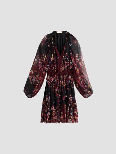 Ulla Johnson Women's Mariselle Floral Silk Mini Dress In Black