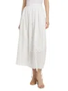 Ulla Johnson Women's Marisol Eyelet A-line Midi-skirt In Cowrie