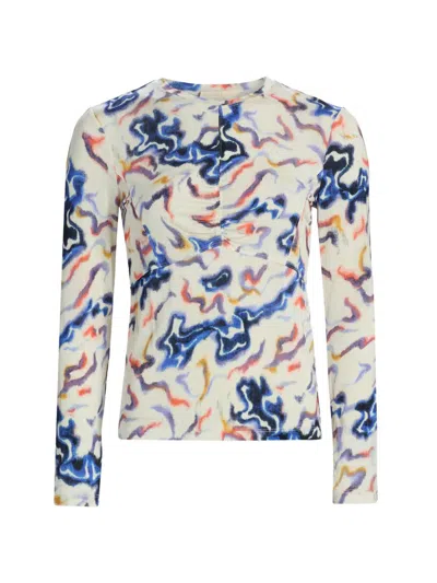 Ulla Johnson Women's Neri Printed Ruched Top In Multi
