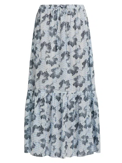 Ulla Johnson Women's Olina Printed Cotton A-line Maxi Skirt In Black