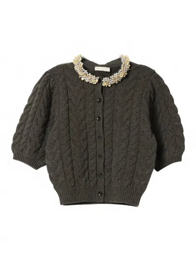 Ulla Johnson Women's Olivia Embellished Cardigan In Militaire In Brown