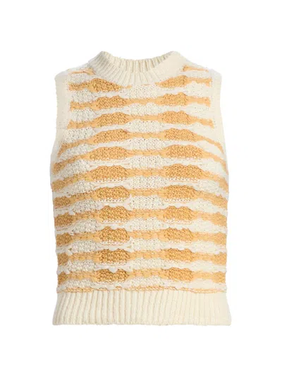 Ulla Johnson Women's Patrizia Striped Rib-knit Top In Sand