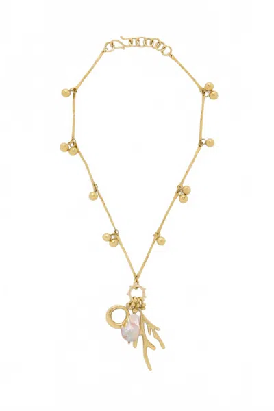 Ulla Johnson Women's Petrina Mix Motif Coral Necklace In Brass In Gold